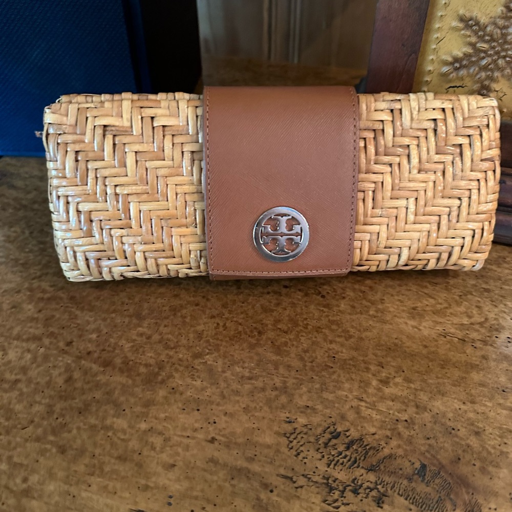 Tory Burch Rattan Straw Clutch